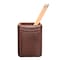 Dacasso Chocolate Brown Leather Pencil Cup AG-3410 - alternate 1